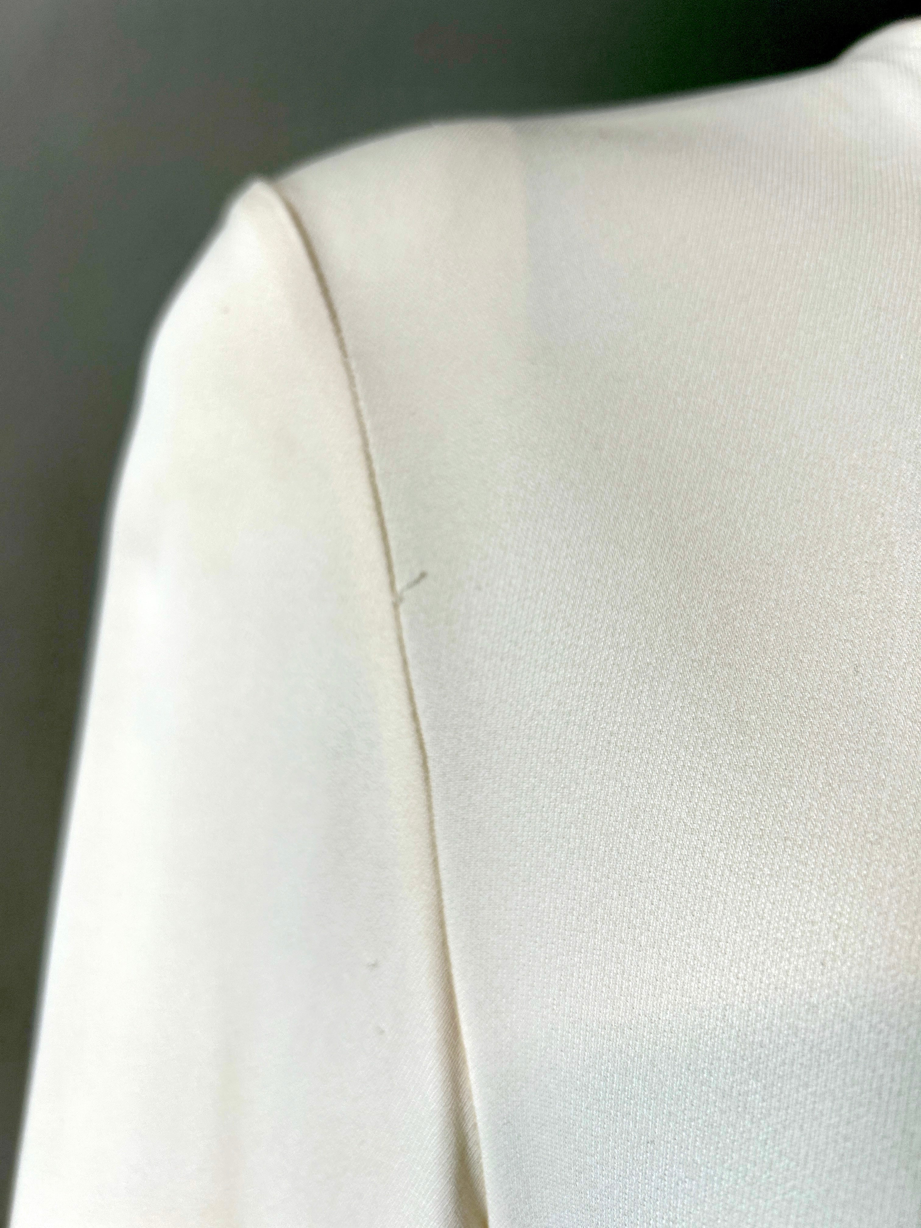 Fendi Women's Cream Silk Blouse Size 40/6 US - Elegant Office Wear & Evening Party Top for Women