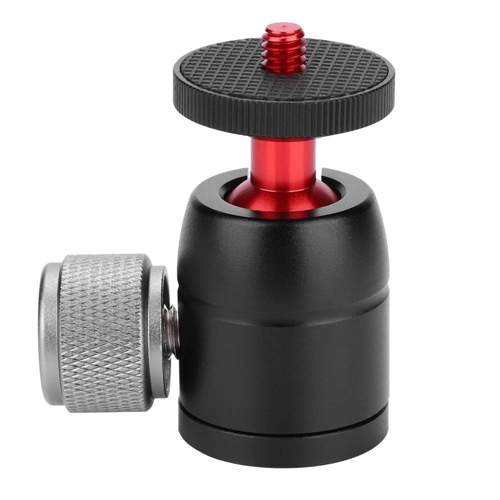 360° Rotatable Mini Ball Head Adapter - Aluminum Tripod Head with 3/8