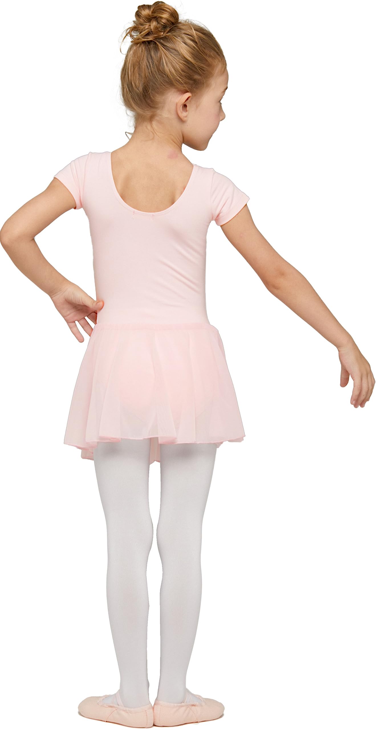 Toddler Ballet Leotard with Skirt - Girls Dance Leotard & Tutu Outfit for Ballet, Gymnastics & Performance - Classic Short Sleeve Ballerina Dress for Toddlers & Kids