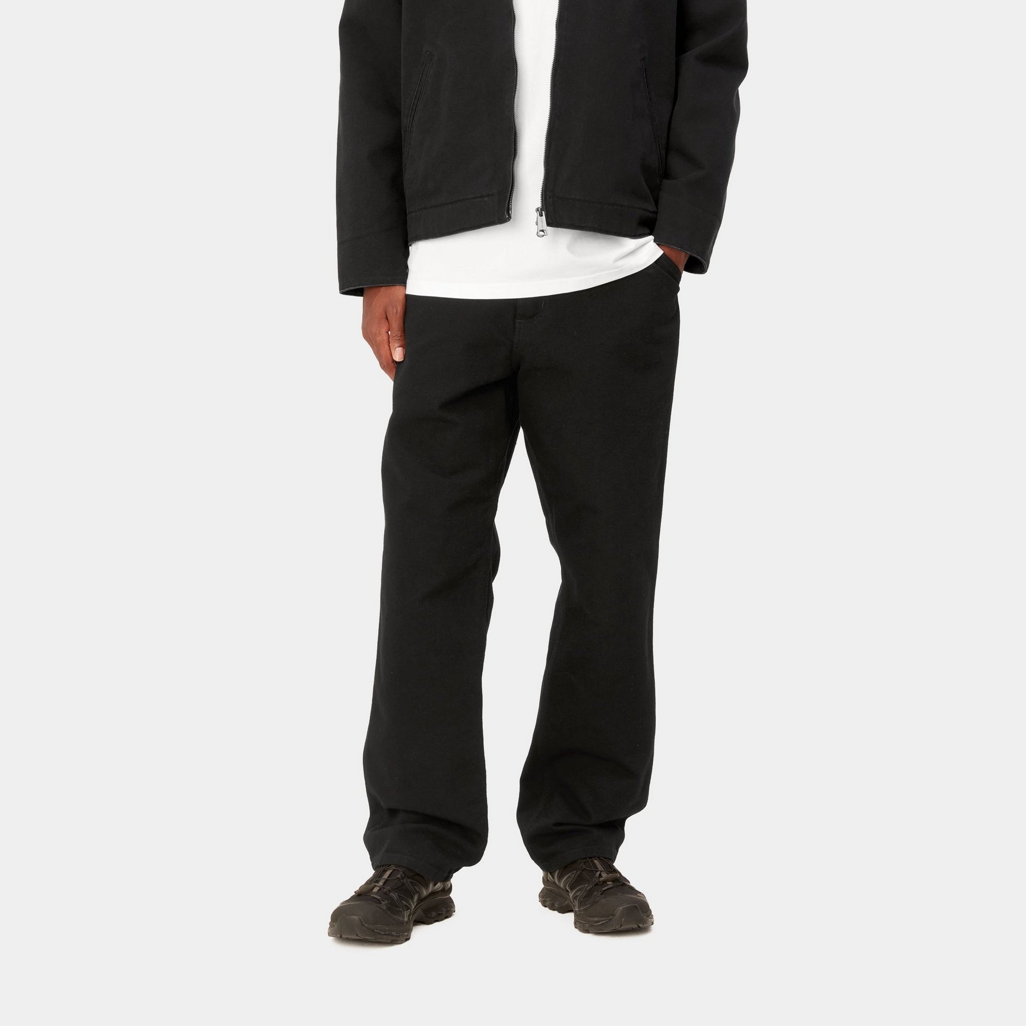 Dearborn Canvas Simple Pants for Men & Women - Comfortable Black Casual Trousers for Everyday Wear, Office & Outdoor Activities