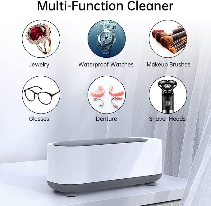 Whixant Professional 45000Hz Ultrasonic Jewelry Cleaner - High Frequency Sonic Cleaning Machine for Rings, Pandora Bracelets, Watches & Eyeglasses | Home & Commercial Use | Perfect for Jewelry Stores, Dental Clinics & Watch Repair Shops