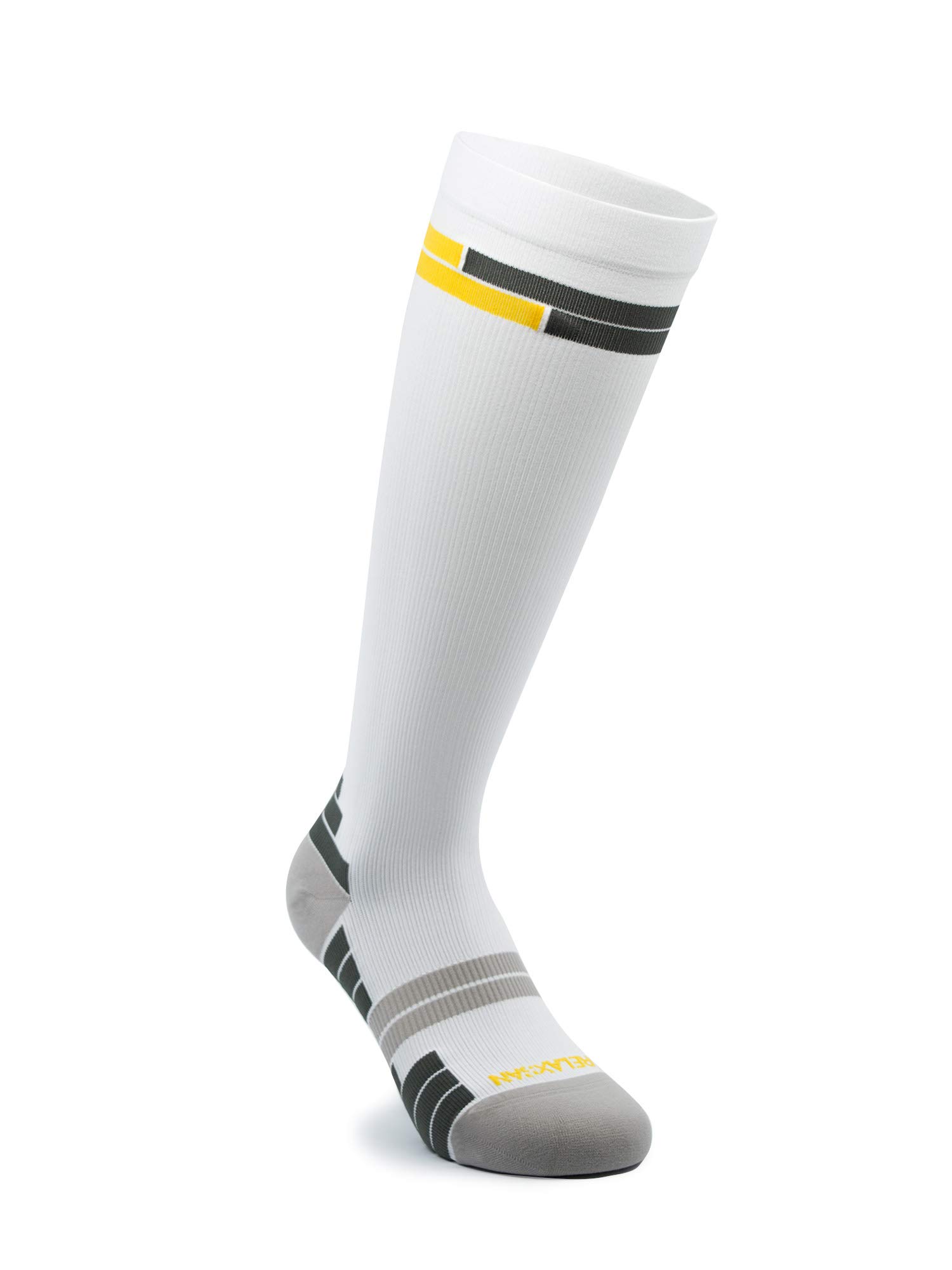 Relaxsan Italy Made Knee High Compression Socks for Women & Men (18-22 mmHg) - Sports Support Hose for Running, Travel & Circulation - 800 Denier Medical Socks