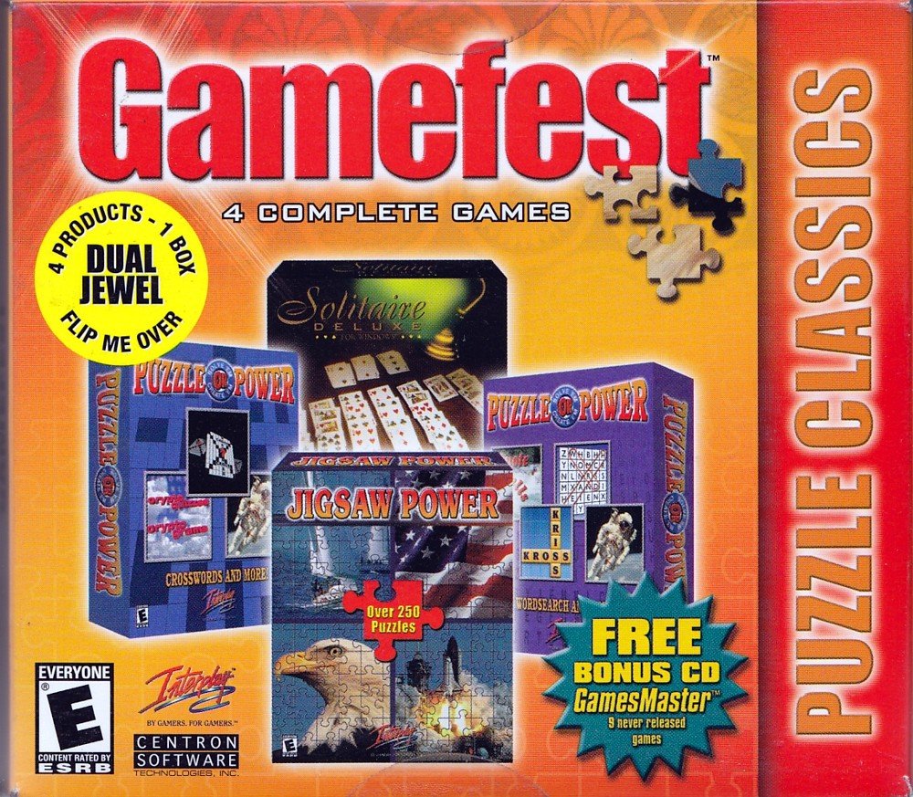 Gamefest Puzzle Classics - Fun & Challenging Jigsaw Puzzles for Adults & Kids - Perfect for Family Game Night, Parties & Relaxation