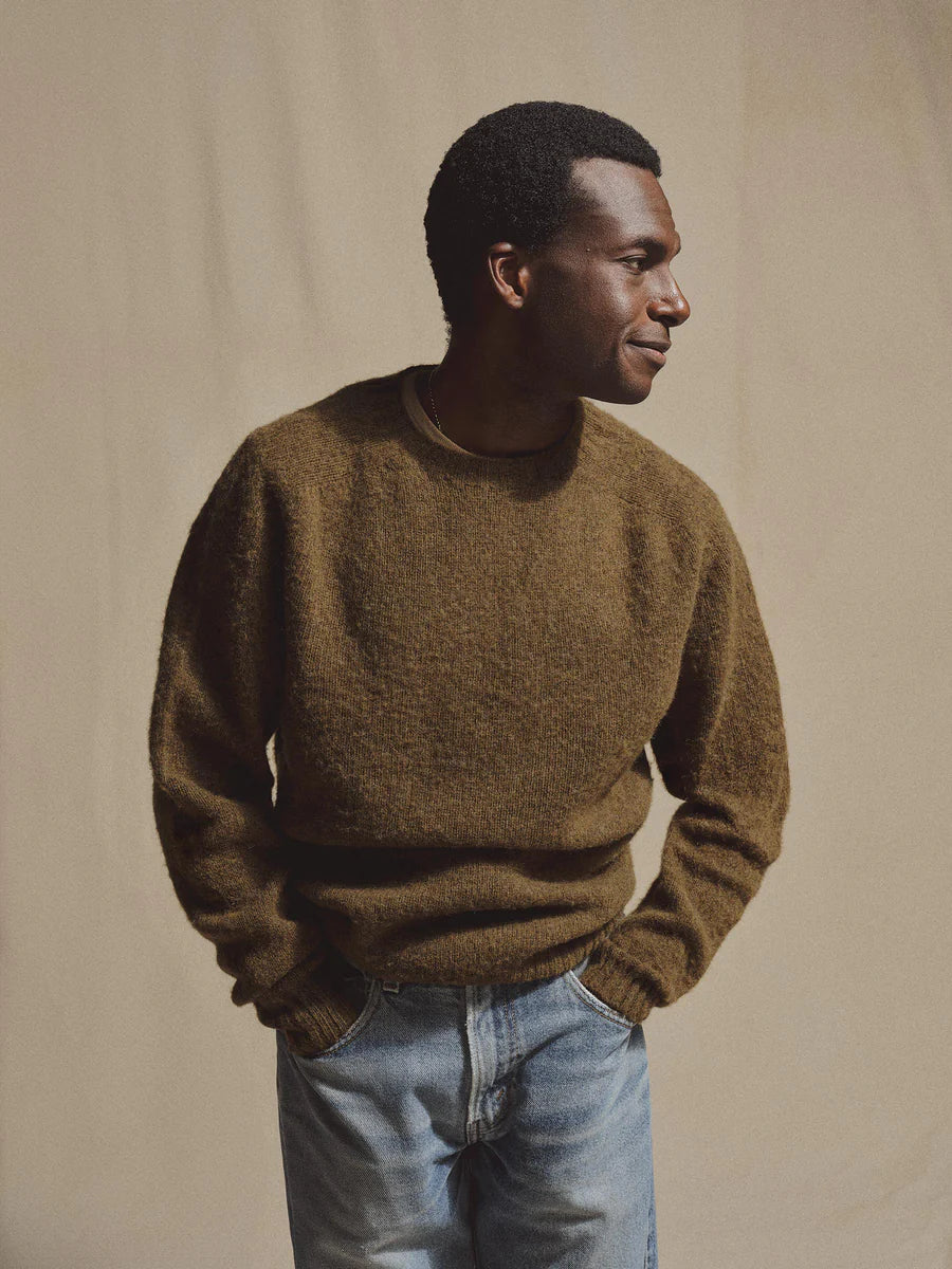 J.PRESS x BUCK MASON Men's Shaggy Dog Sweater - Premium Wool Crewneck Pullover for Casual & Business Wear | Perfect for Fall & Winter Outfits, Office & Weekend Style