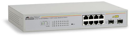 Allied Telesis AT-GS950/8 WebSmart 8-Port Gigabit Ethernet Switch | Plug & Play Network Switch for Home Office & Small Business | High-Speed Connectivity for Smart Devices, Gaming & Streaming