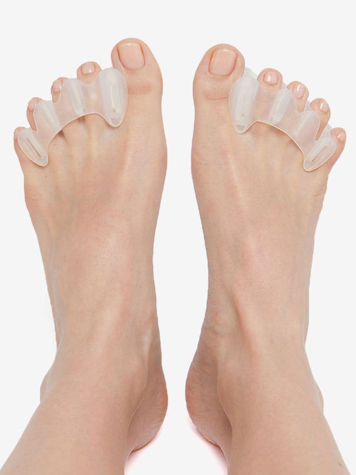 Correct Toes Toe Spacers - Natural Foot Alignment & Pain Relief for Bunions, Hammertoes & Plantar Fasciitis - Ideal for Yoga, Running & Everyday Comfort