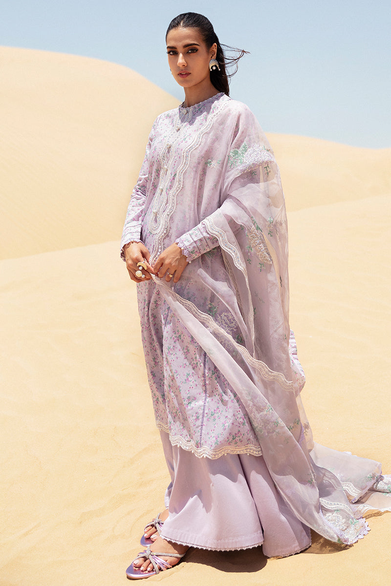 LAVENDER FOG STITCH 3PC Embroidered Lawn Suit Set for Women - Elegant Summer Outfit for Garden Parties, Weddings & Special Occasions