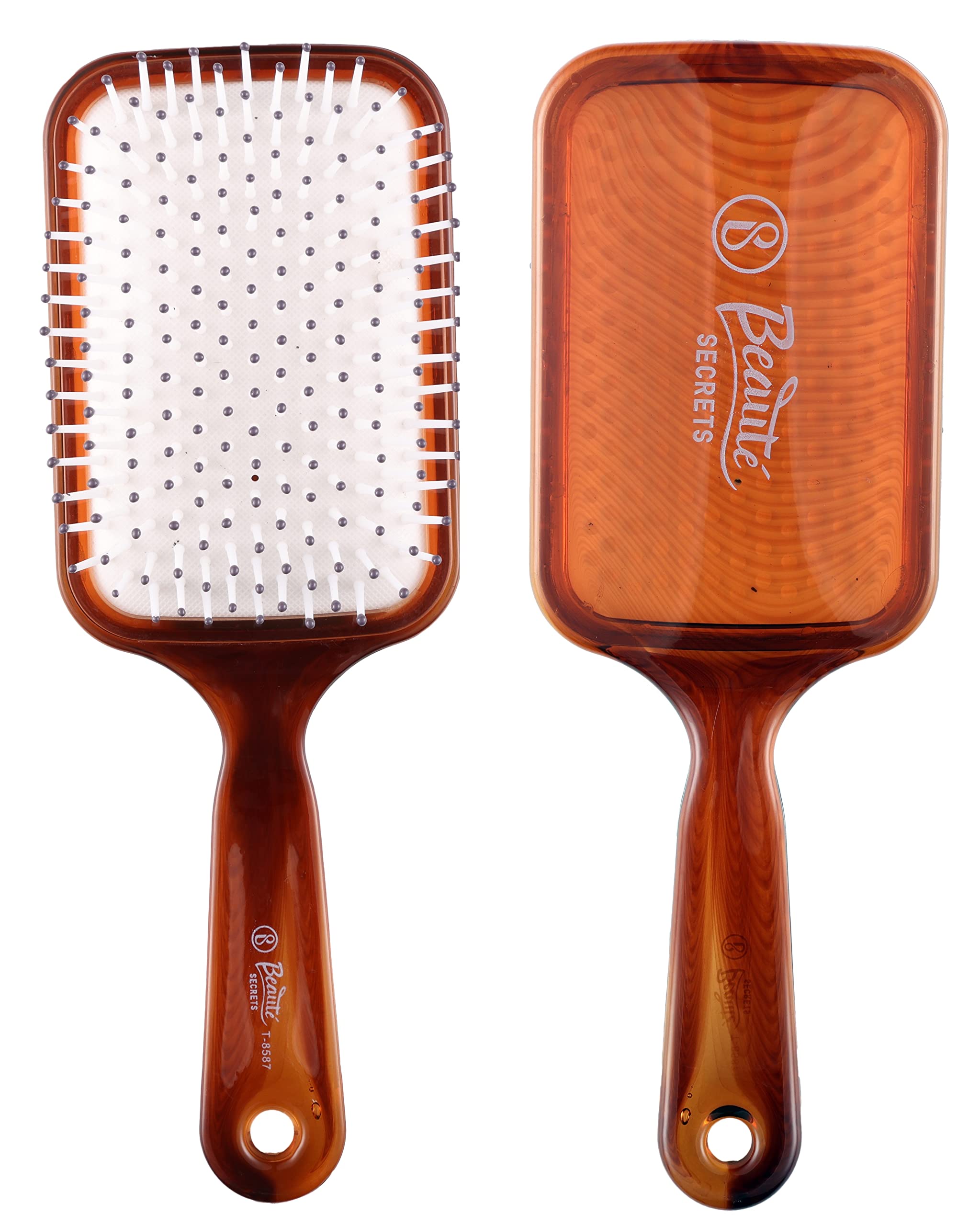 Beauté Secrets Detangling Hair Brush - Smooth Glide Paddle Brush for All Hair Types (Women & Men) - Wet & Dry Hair Use - Perfect for Home, Travel & Salon Styling