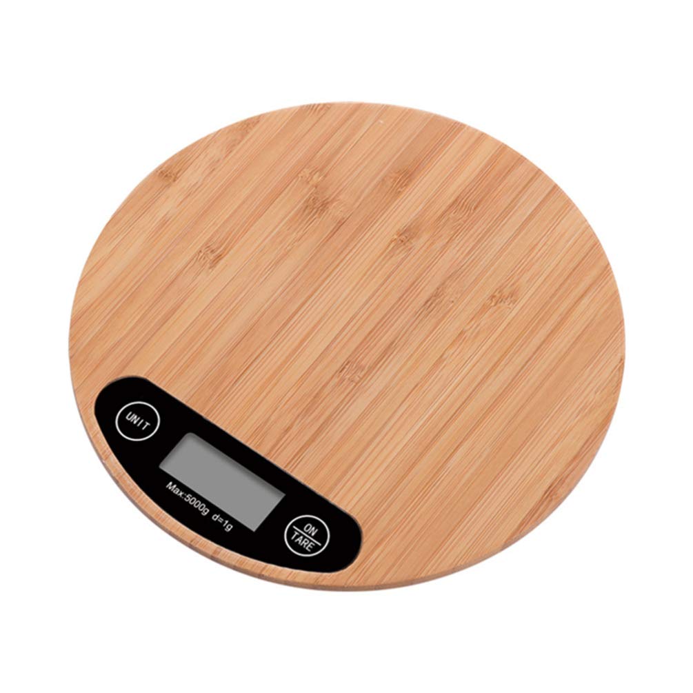 Bamboo Digital Kitchen Scale - Portable Food & Coffee Scale for Baking, Cooking, Travel | Battery-Free