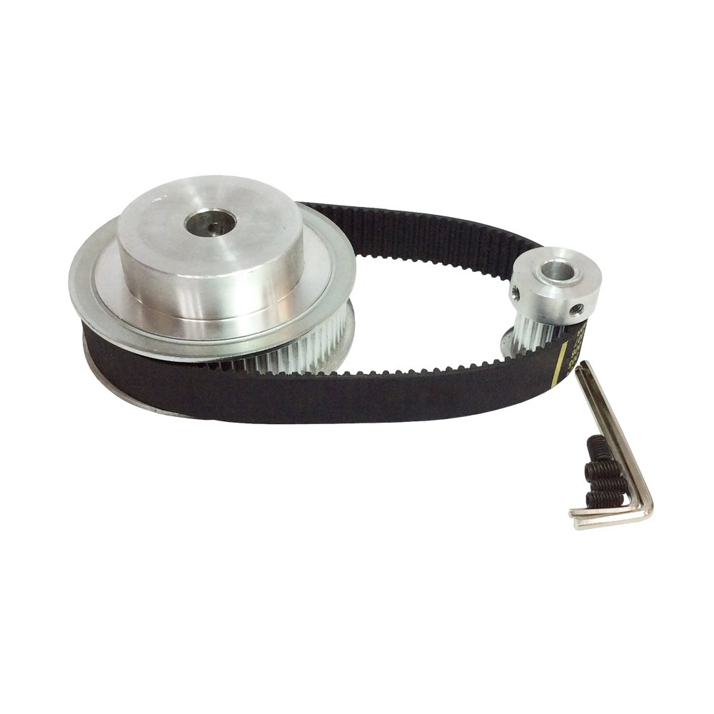 HTD3M Timing Belt Kit - 3:1 Ratio, 60T & 20T Pulleys, 80mm Center Distance, 285mm Length, 15mm Width - Perfect for CNC Machines, 3D Printers & Industrial Automation Equipment