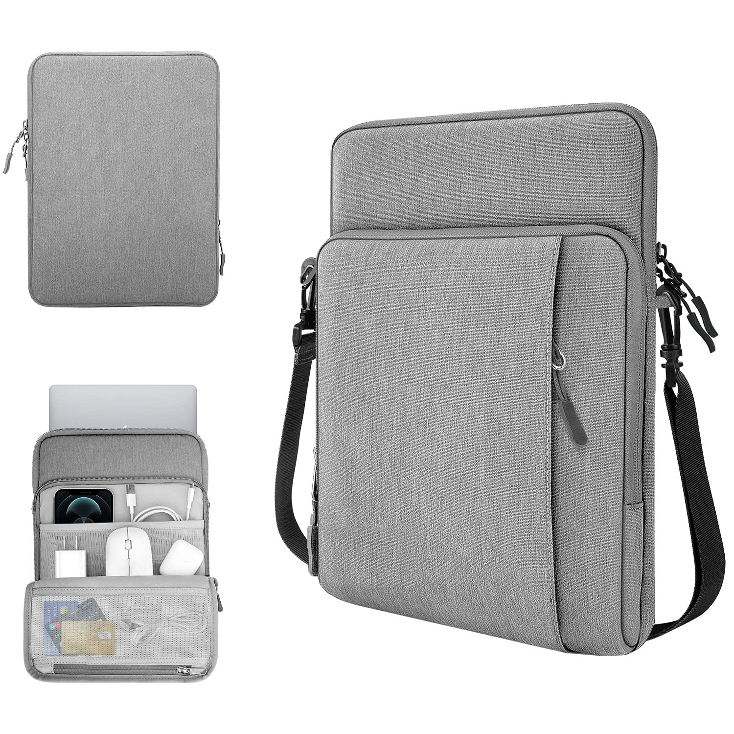 TiMOVO 13-14 Inch Laptop Sleeve Bag with Multiple Pockets - Compatible with MacBook Air/Pro M1/M2, iPad Pro/Air 13