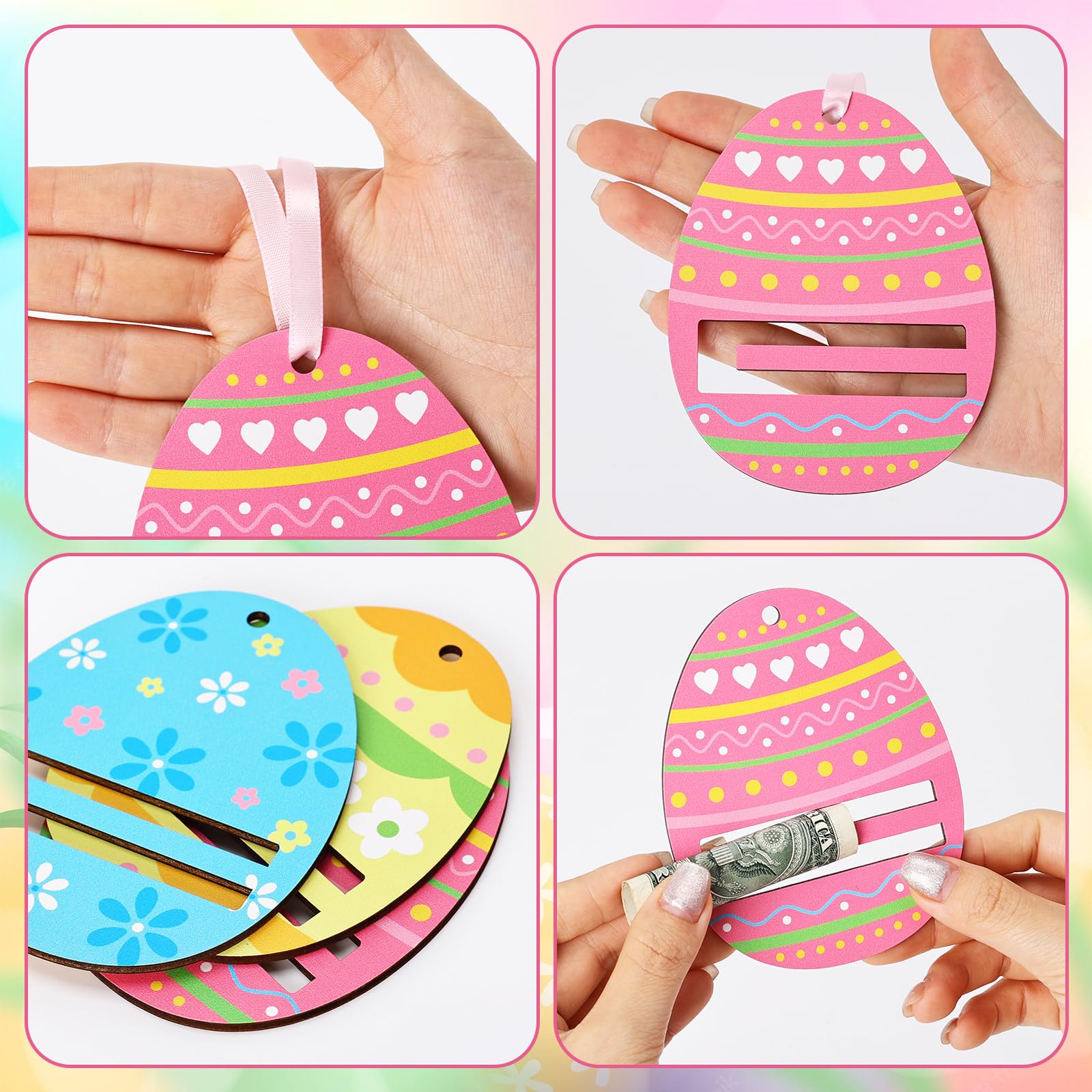 6 Pack Easter Money Holder Cards - Bunny & Egg Themed Gift Card Holders for Easter Baskets, Party Favors & Holiday Decorations - Perfect for Easter Gifts, Money Gifts & Festive Decor Ideas