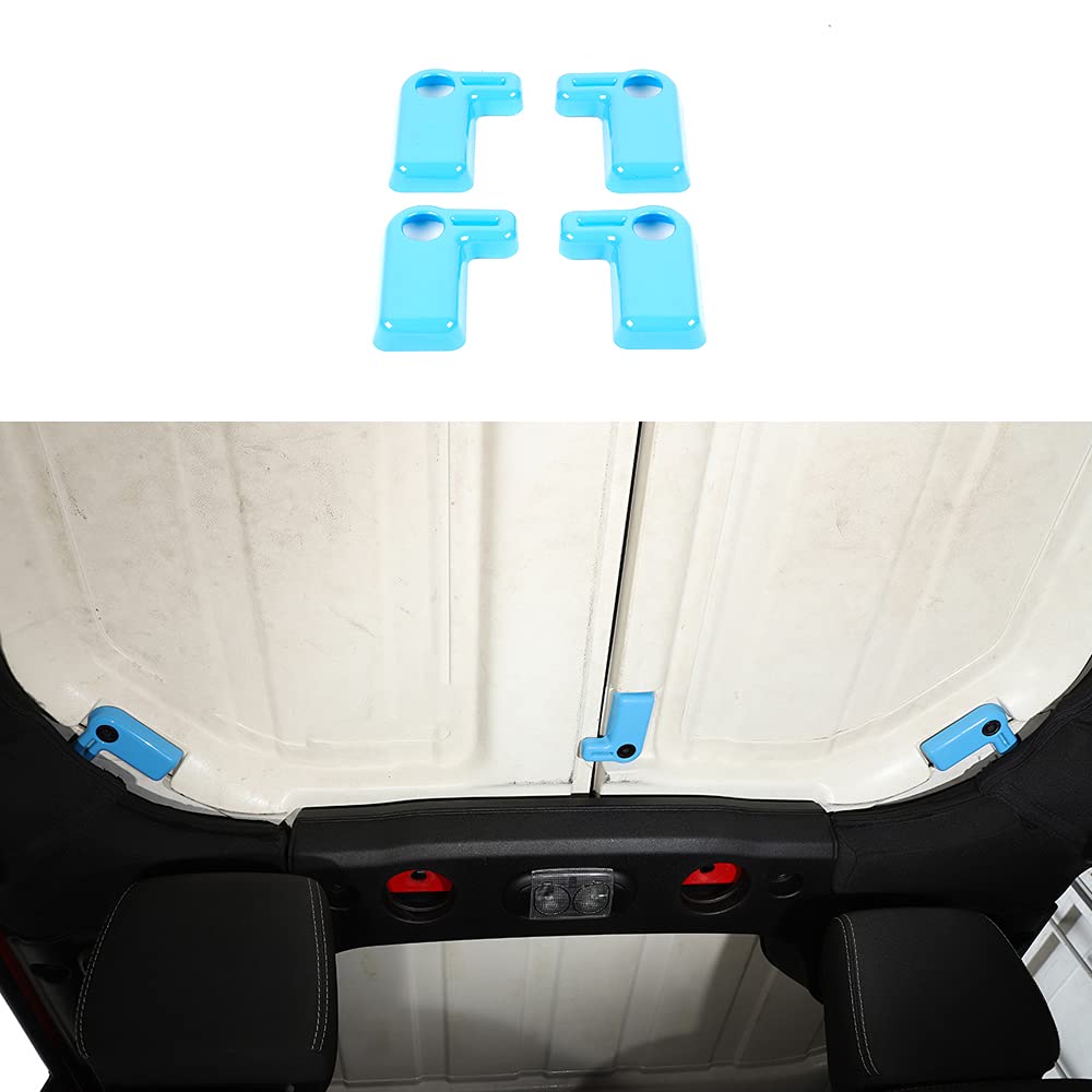 2007-2017 Jeep Wrangler JK Interior Accessories - ABS Hard Top Removable Switch Trim Cover in Light Blue | Durable Car Decoration for Off-Road & Daily Driving