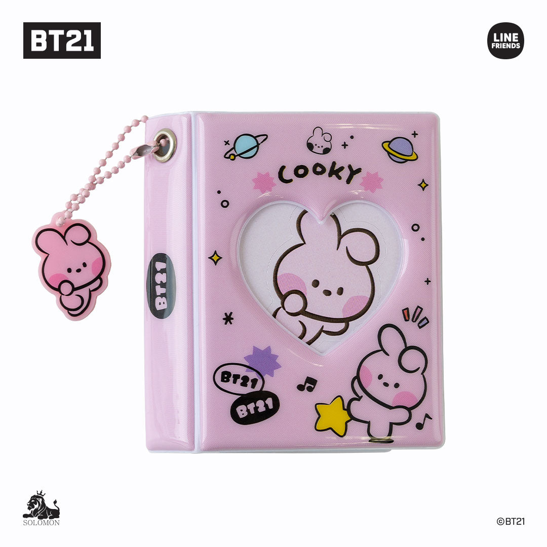 BT21 Mini Photo Binder Album - Cute Cooky Character Design for Collectors, 4x6 Inch Photo Storage, Kawaii BT21 Merchandise - Perfect for Scrapbooking, Gift Giving & K-Pop Fans Collection