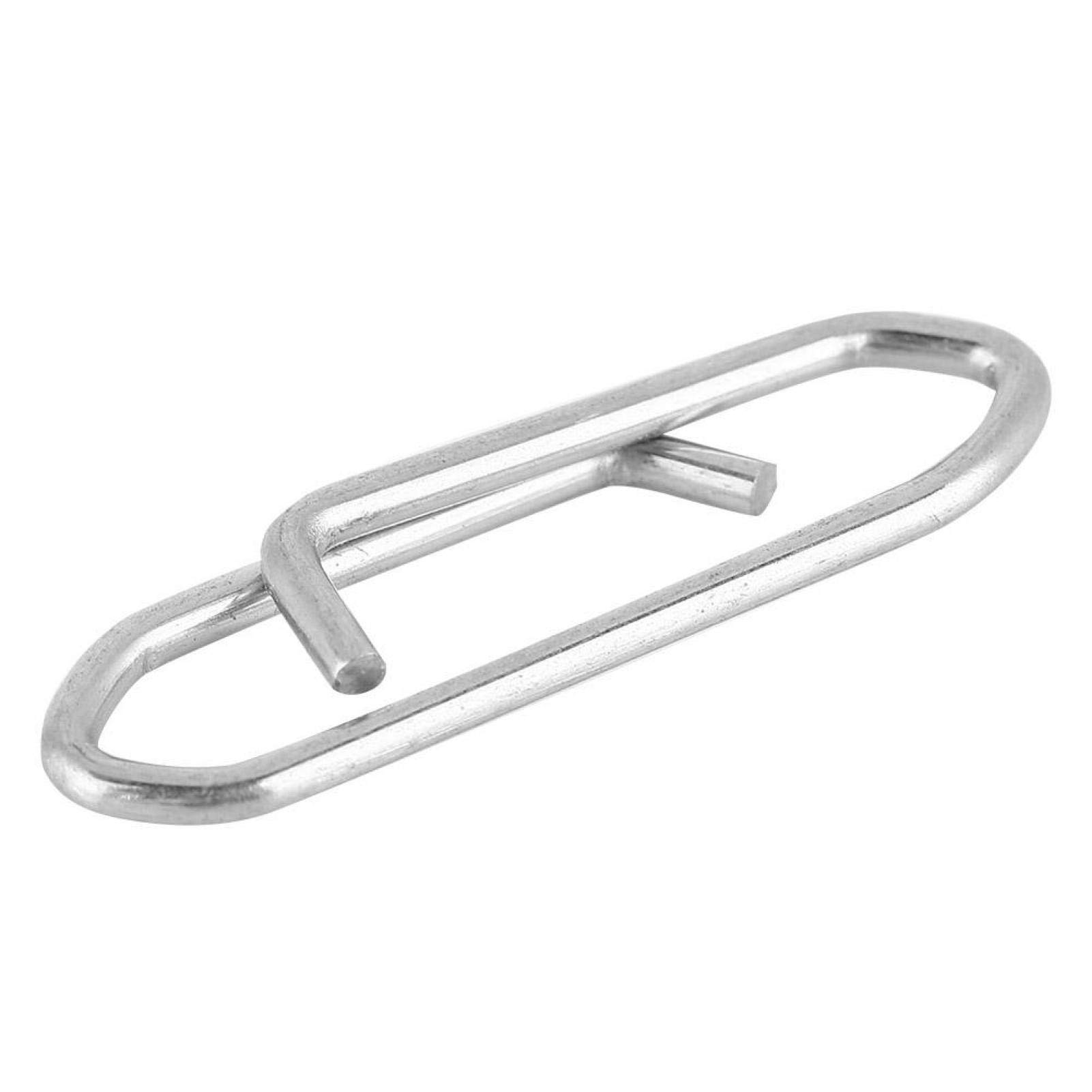 Vbestlife 100pcs Silver Snap Locks Fishing Safety Snaps - Durable Fishing Accessories for Saltwater & Freshwater Fishing - Perfect for Lure Swapping & Tackle Organization