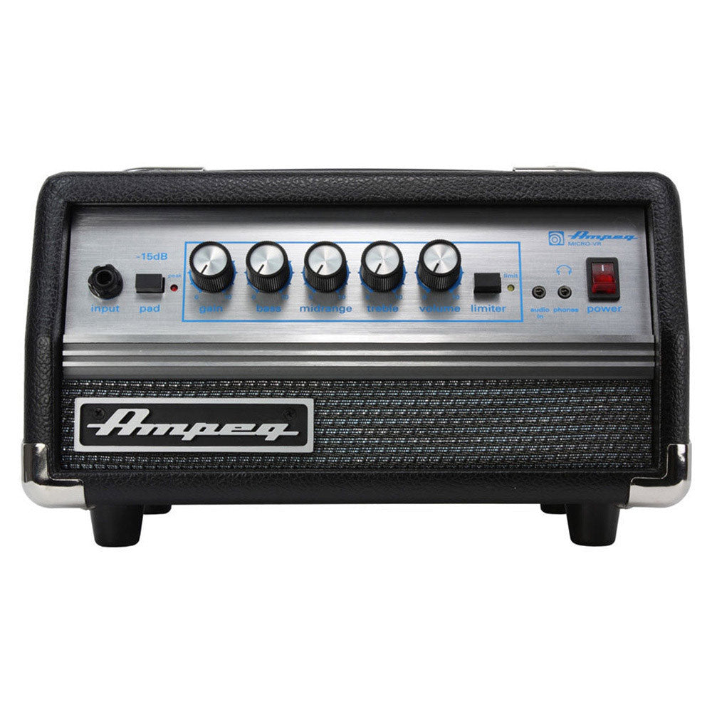 Ampeg MicroVR 200W Bass Amplifier Head - Compact & Powerful Bass Amp for Practice, Recording & Small Gigs