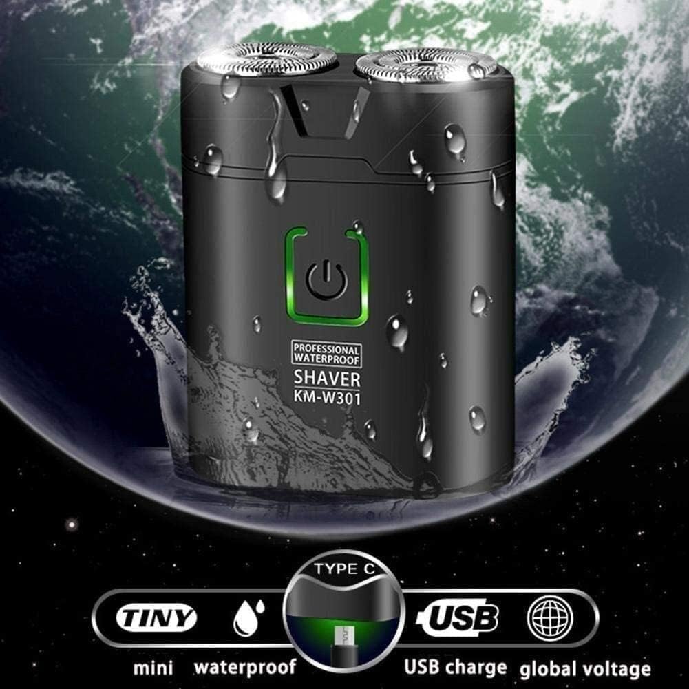 KouRy Electric Razor for Men - Wet & Dry Painless Shaving, Cordless Rotary Razor with Rechargeable Battery - Perfect for Travel, Home, and Gym Use (Black)