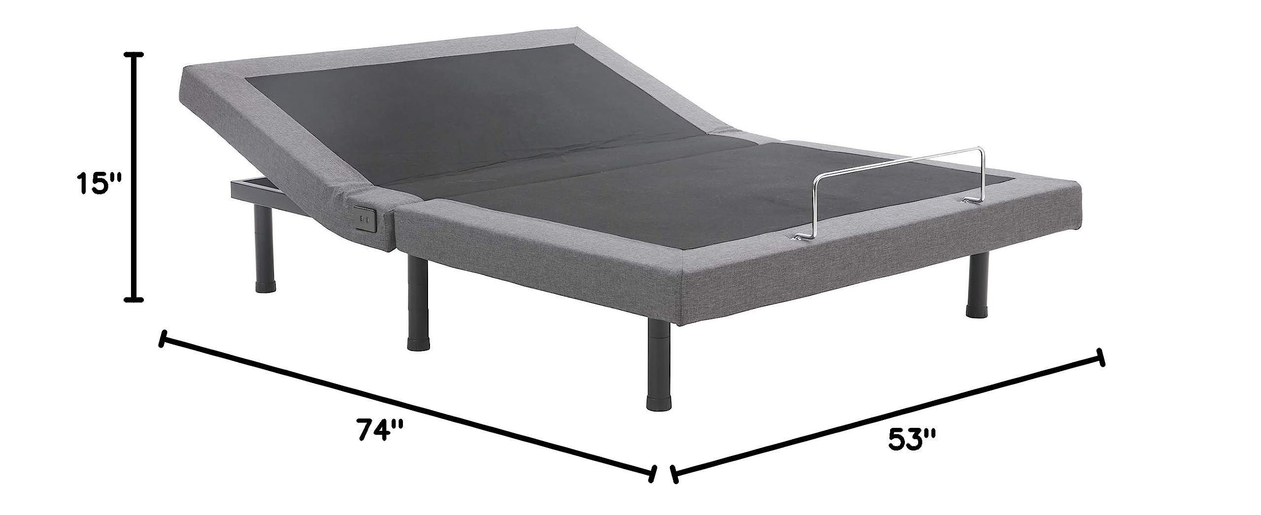 Classic Brands Adjustable Bed Base with Massage & Wireless Remote - Twin XL Size, Black Upholstered Frame | 10-Inch Cool Gel Memory Foam Mattress, CertiPUR-US Certified Bed-in-a-Box | Perfect for Back Pain Relief, Home Theater Setup & Zero Gravity Sleeping