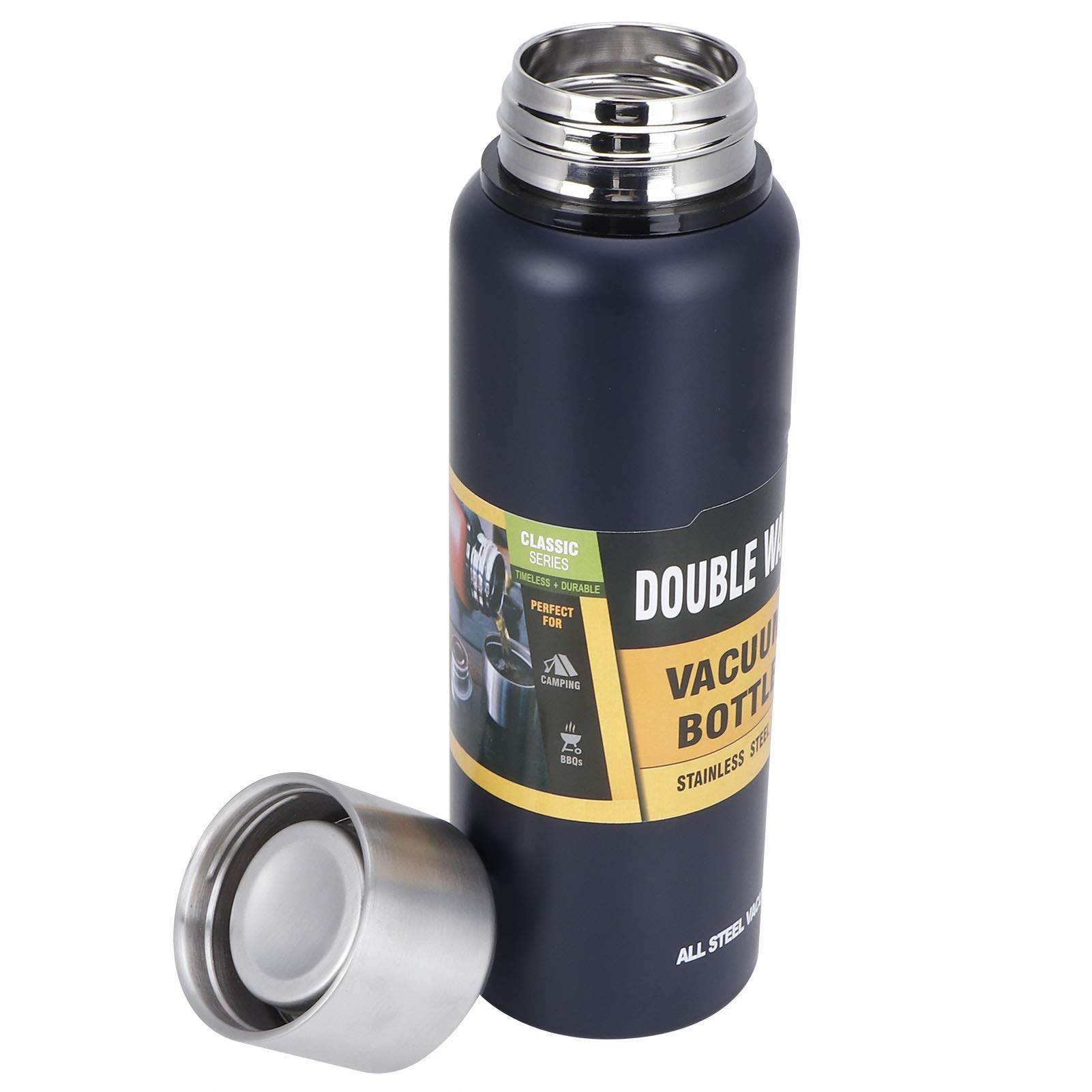 OVAST Vacuum Insulated Stainless Steel Water Bottle - 20oz Large Capacity, Leak Proof, Tea Infuser - Perfect for Gym, Hiking, Office & Travel - Keeps Drinks Hot/Cold for 24 Hours