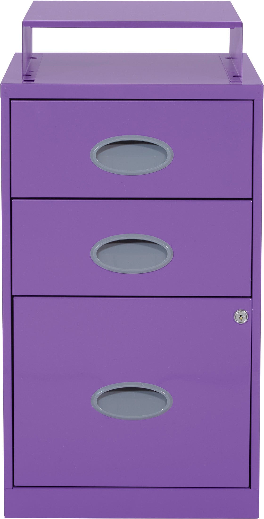 Office Star 3-Drawer Metal File Cabinet - Letter Size, Lockable Storage for Home & Office Organization [CF3DR] - Perfect for Document Filing, Office Supplies Storage & Workspace Organization