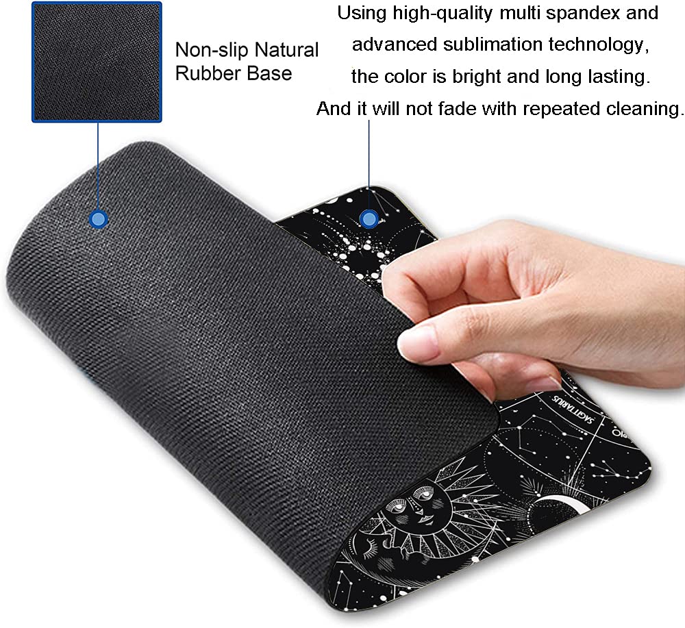 Custom Moon & Sun Design Non-Slip Rubber Base Mouse Pad - 9.5