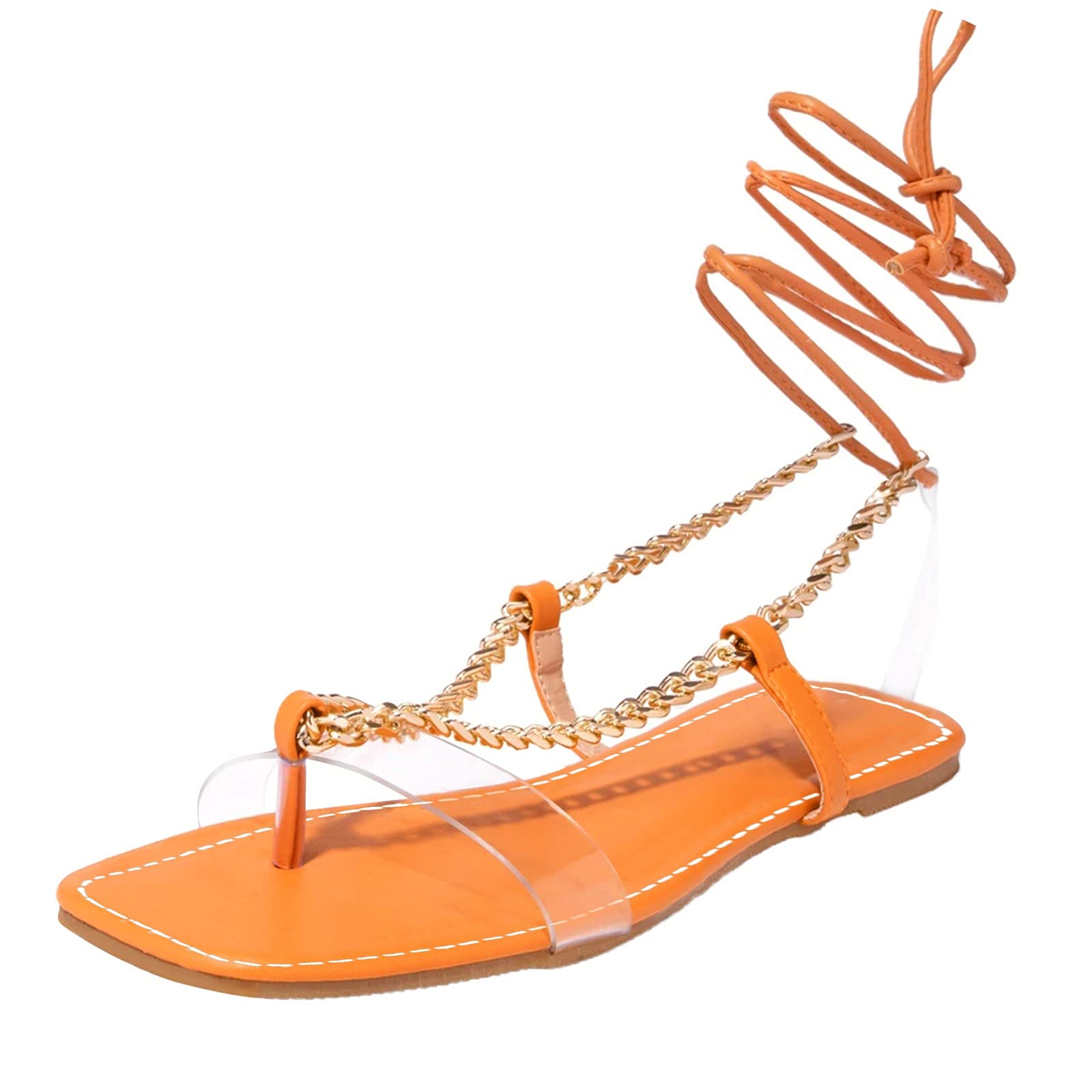 Women's Flat Summer Sandals with Lace-Up Design - Cheetah Print Round Toe Slippers for Outdoor & Casual Wear - Perfect for Beach, Poolside, and Summer Outings