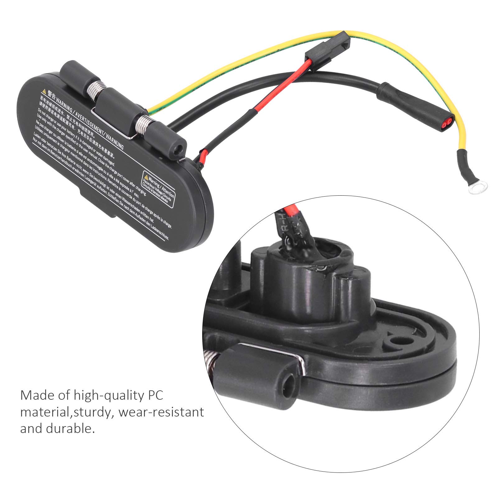 Dilwe Electric Scooter Charging Port Base Assembly - Dustproof Plug Replacement for Ninebot MAX G30 - Compatible with Ninebot 9 MAX G30 Electric Scooter - Perfect for Commuting & Urban Travel Accessories