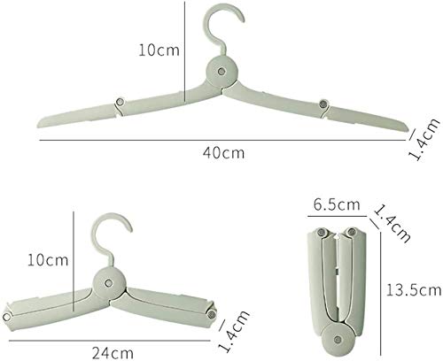 6 Pack Foldable Clothes Hangers - Space Saving Travel Hangers for Suitcase, Closet & Laundry Room - Lightweight Portable Hangers for Home, Hotel & Camping Use