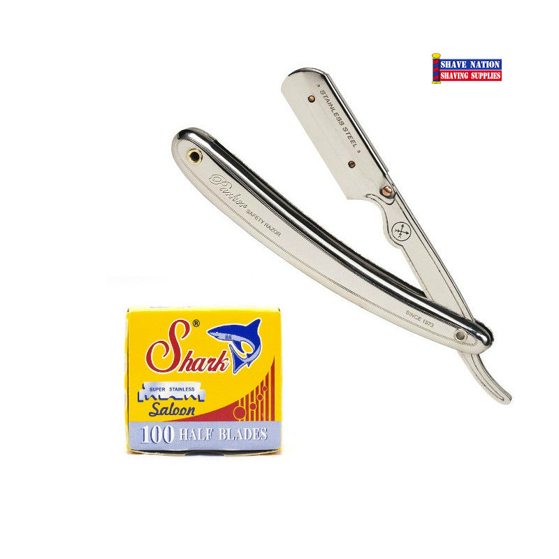 365-Day Shaving Kit with Parker SR1 Shavette Straight Razor - Perfect for Barbers, Grooming Enthusiasts & Travel Shaving Needs
