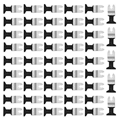 Ettonsun 50Pcs Bi-Metal Oscillating Multi-Tool Saw Blades - Universal Cutting Blades for Wood & Metal - Compatible with Dewalt, Fein, Bosch, Dremel, Rockwell, Ryobi - Perfect for DIY Projects, Home Renovation & Professional Construction Work