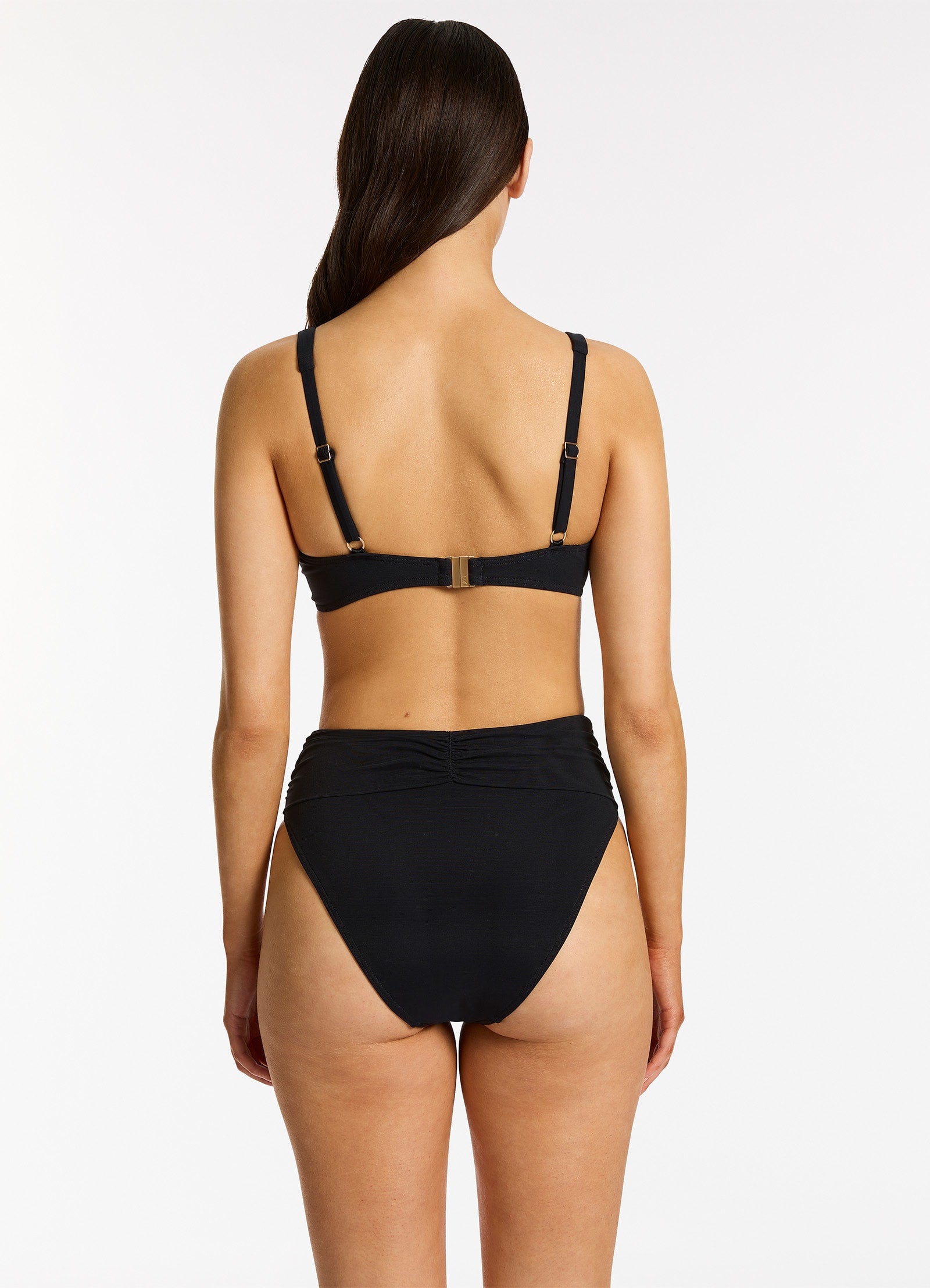Jetset Lure High Leg High Waist Bikini Bottom - Sexy Swimwear for Women, Black | Perfect for Beach Vacation, Pool Party & Summer Getaways