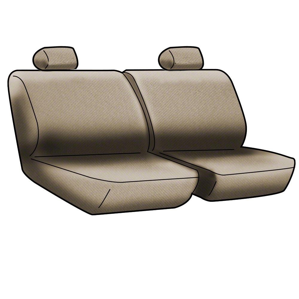 Coverking Custom Fit Rear 50/50 Split Bench Seat Cover for Mazda 5 - Spacer Mesh Black | Durable Car Seat Protection for Pets, Kids & Daily Commute