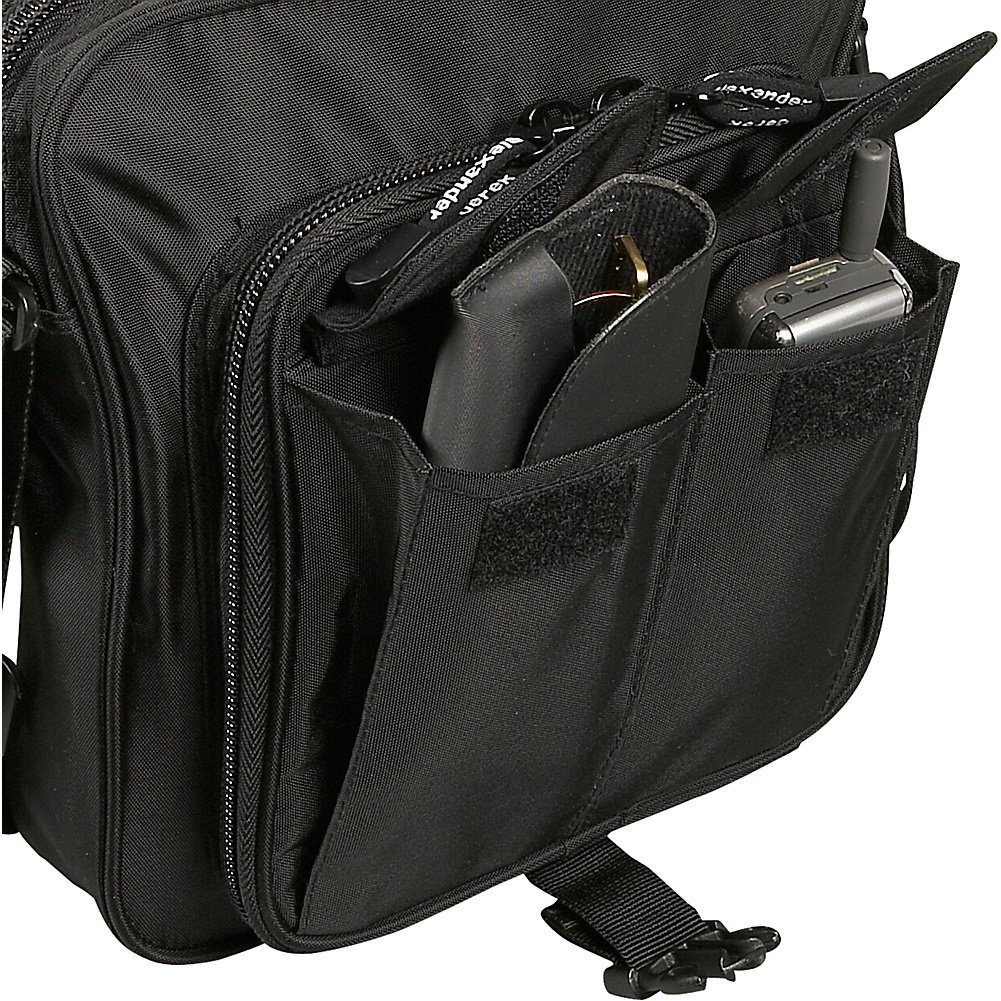 Derek Alexander Full Flap Travel Shoulder Bag - Black One Size Crossbody Messenger Bag for Men & Women | Perfect for Business Trips, Commuting & Daily Use