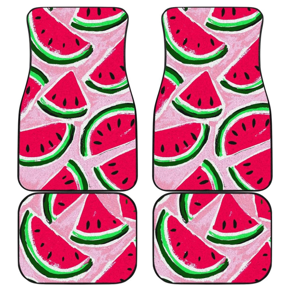 Premium Watermelon Print Car Floor Mats - Non-Slip, Durable & Easy to Clean - Perfect Gift for Car Lovers & Summer Road Trips