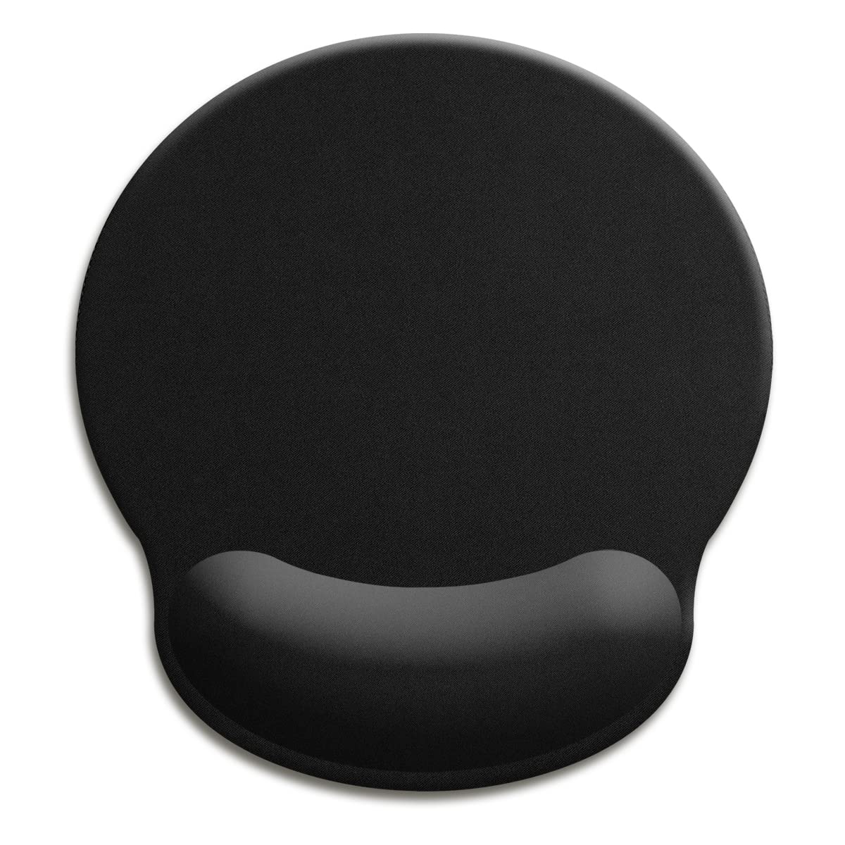 Ergonomic Mouse Pad with Wrist Support - Comfortable Gel Cushion for Pain Relief - Non-Slip Rubber Base - 9x10 Inch Black Computer Mouse Pad for Office, Gaming & Home Use