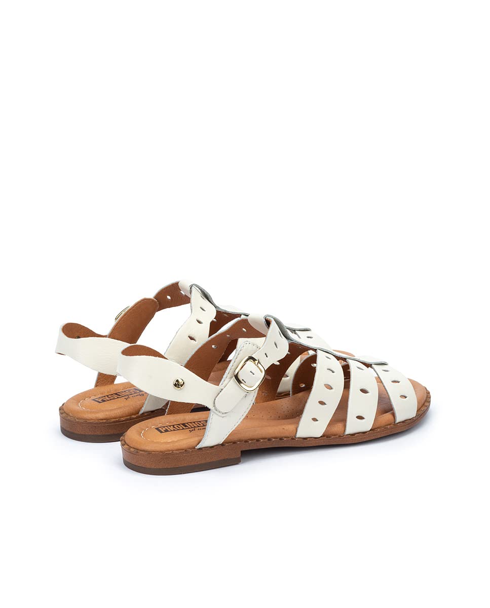 PIKOLINOS Women's Leather Flat Sandals - Comfortable Algar Style for Casual Wear, Beach & Summer Outfits
