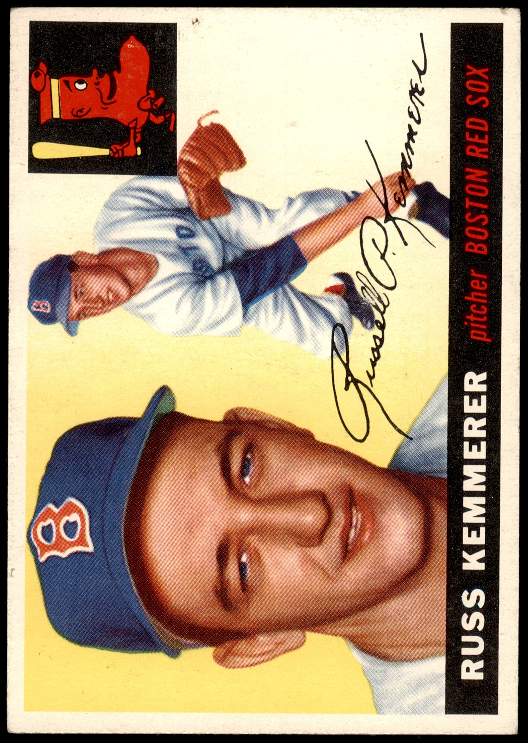 1955 Topps #18 Russ Kemmerer Boston Red Sox Baseball Card - EX Condition Vintage Collectible for Sports Memorabilia & Trading Card Enthusiasts - Perfect for Display, Gifts, and Investment
