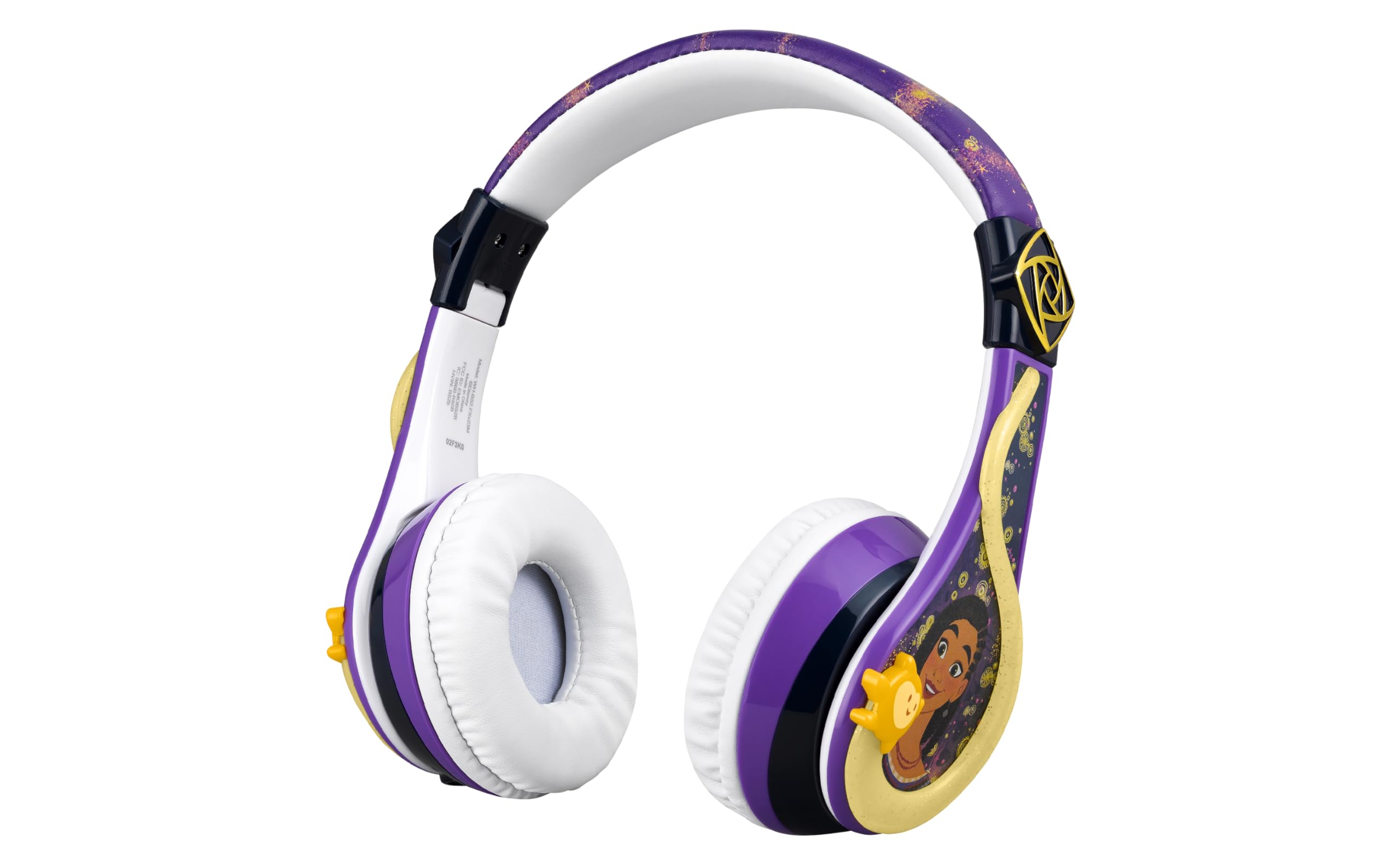 **eKids Disney Wish Bluetooth Headphones for Kids – Wireless Headphones with Built-in Mic & AUX Cord, Volume-Limited Foldable Design – Perfect for School, Home, Travel & Online Learning**