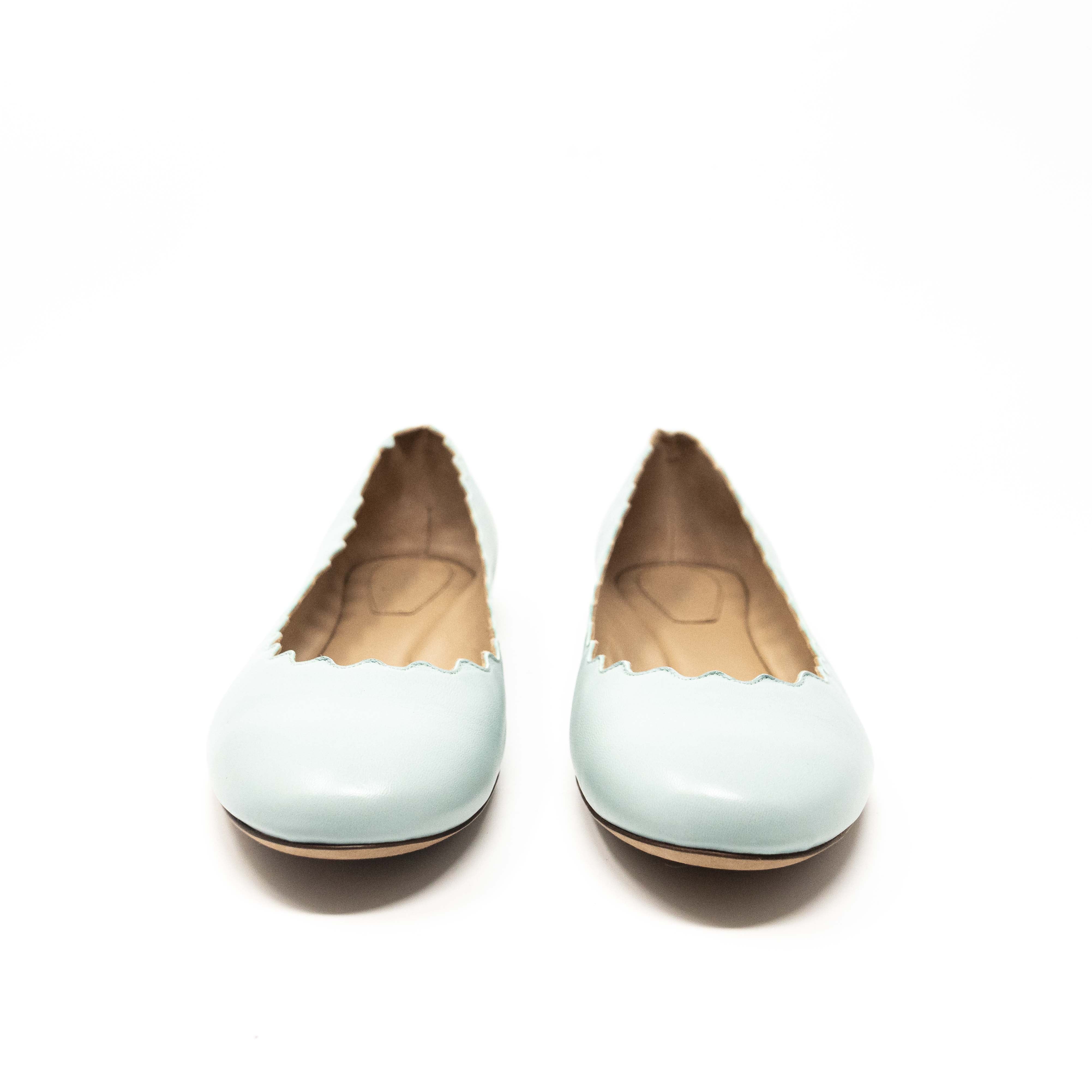 Chloe Blue Gabes Flats Women's Size 37.5 | Comfortable Casual Loafers for Work, Travel & Everyday Wear