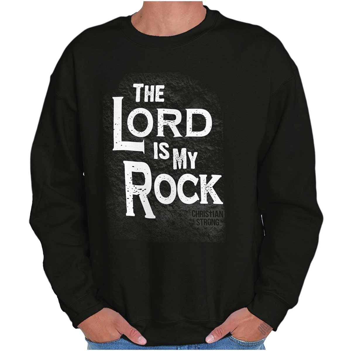Christian Sweatshirt for Men & Women - The Lord Is My Rock Bible Verse Pullover | Church, Worship & Daily Faith Wear