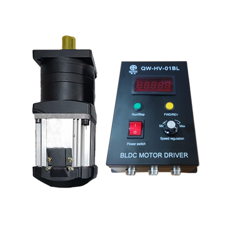 220V 450W BLDC Motor Controller Kit with Planetary Reducer - Low Speed Brushless Motor for 3/4/5/6/10/20/30 RPM - 110V/220V Dual Voltage - Ideal for Industrial Automation, CNC Machines, and DIY Robotics Projects