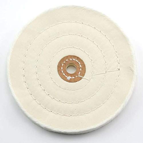 150mm White Cloth Polishing Buffing Wheel Replacement for M.C - Power Angle Grinder & Bench Grinder Accessory - Perfect for Metal Polishing, Wood Finishing & DIY Projects