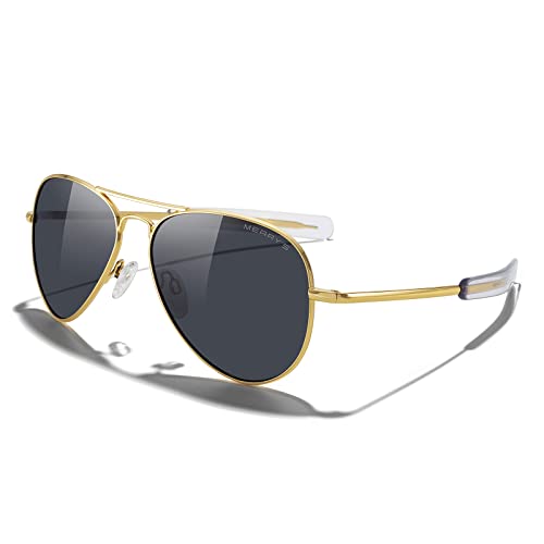 23k Gold Frame/Black Polarized Lens