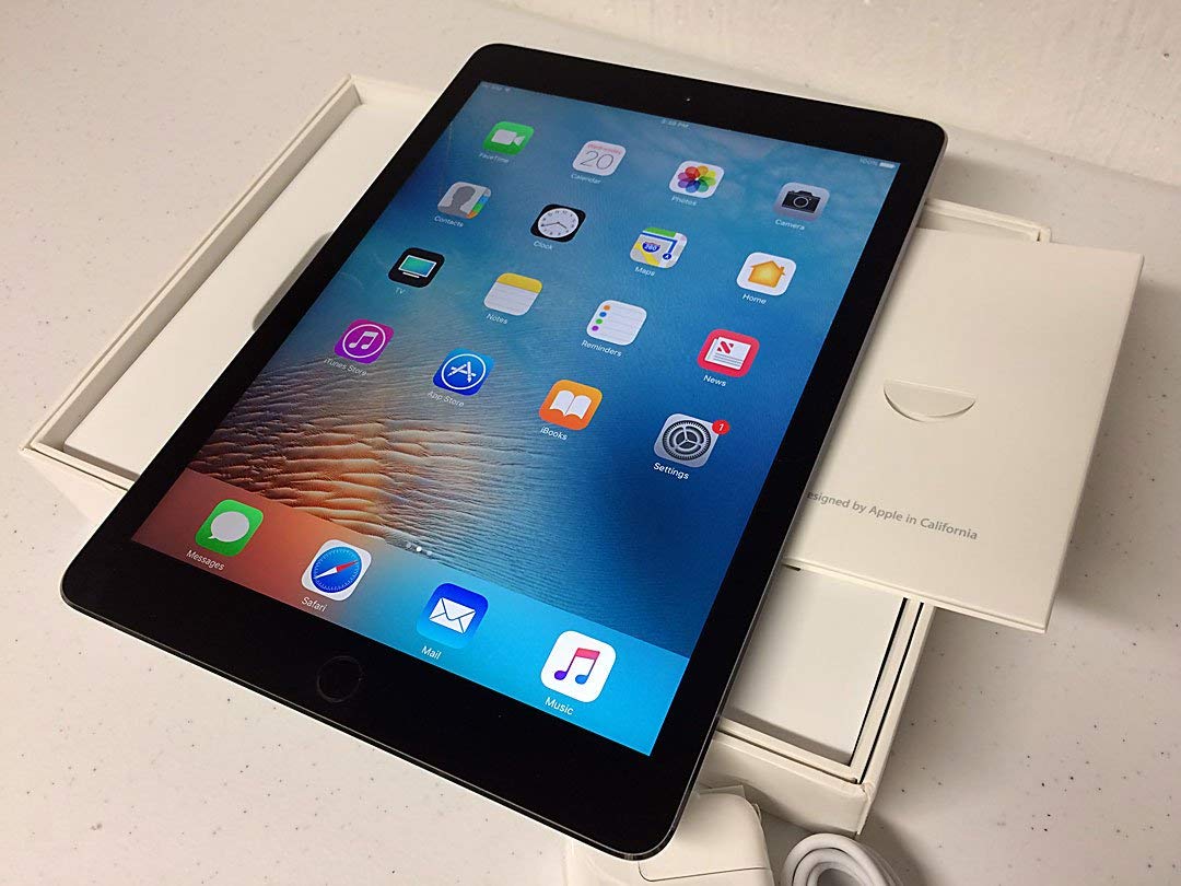 Apple iPad Air 2 MH2M2LLA 9.7-inch Unlocked Tablet (64GB, Space Gray, WiFi + Cellular, Renewed) - Perfect for Work, Study & Entertainment on the Go