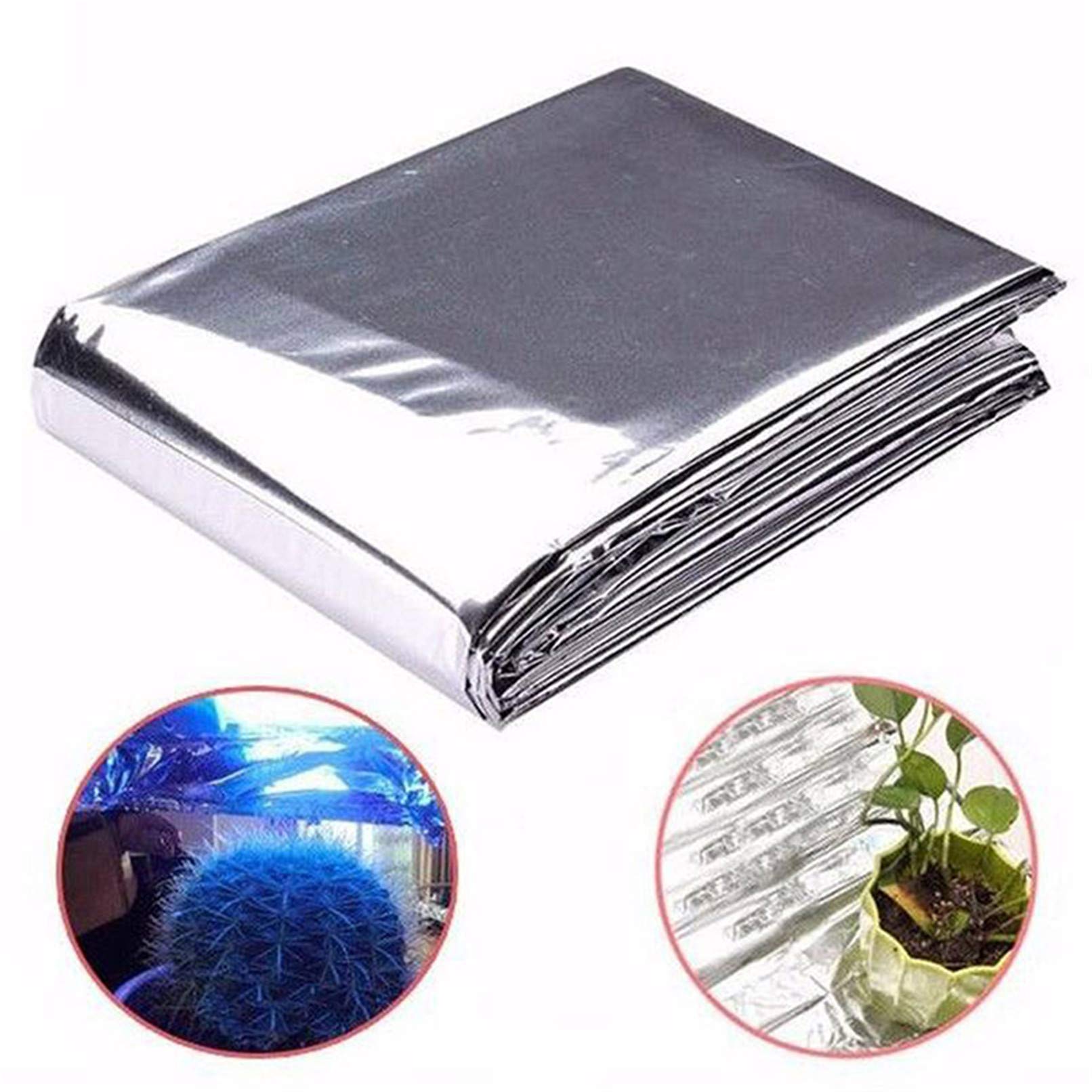 Sevenfly Reflective Plant Film for Garden & Greenhouse - Enhances Plant Growth with Silver Coating | Ideal for Indoor Gardening, Hydroponics, and Greenhouse Cultivation