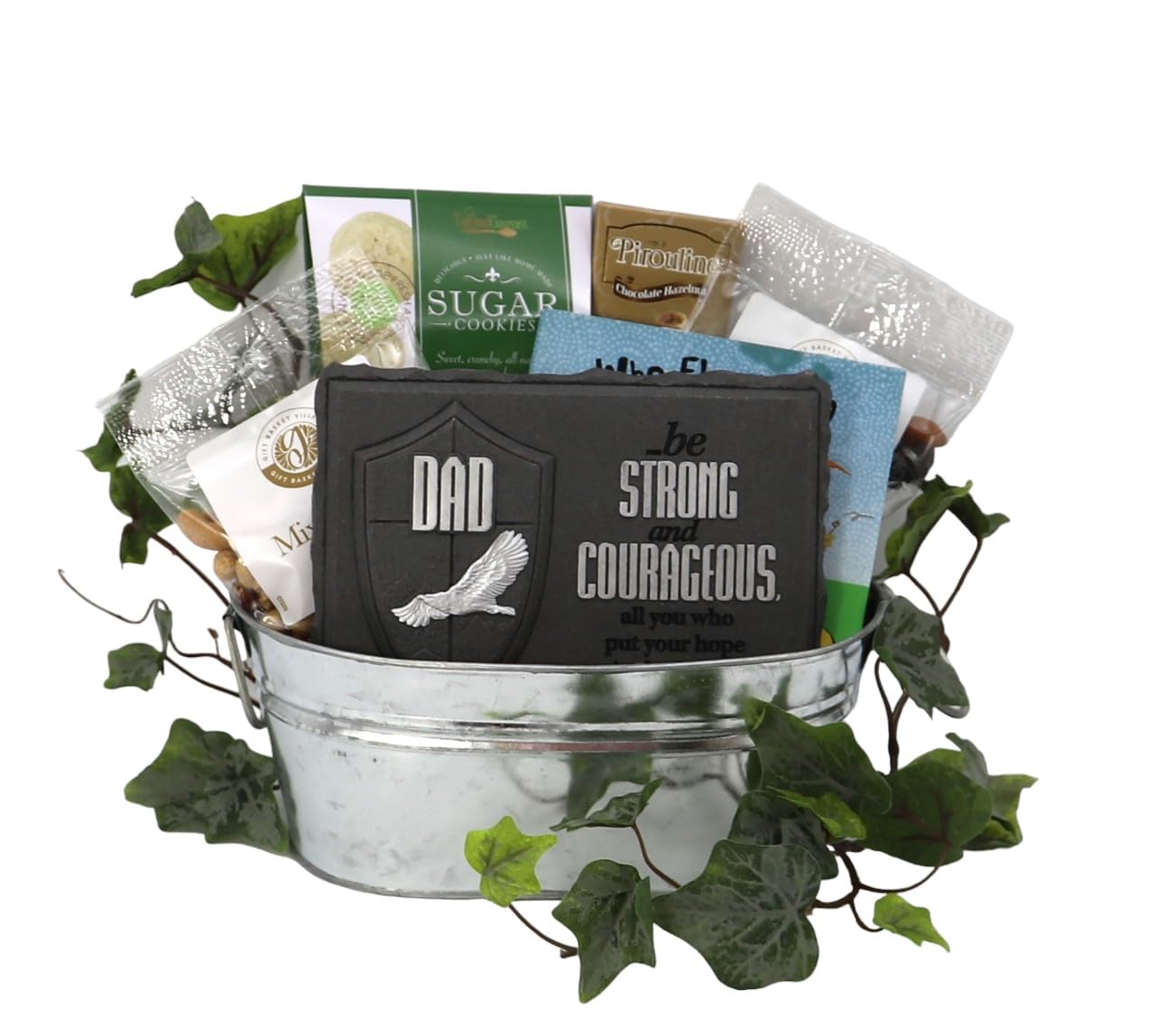 World Class Dad Gift Basket - Gourmet Snacks, Custom Plaque & Book Set - Perfect for Father's Day, Birthday & Retirement Gifts