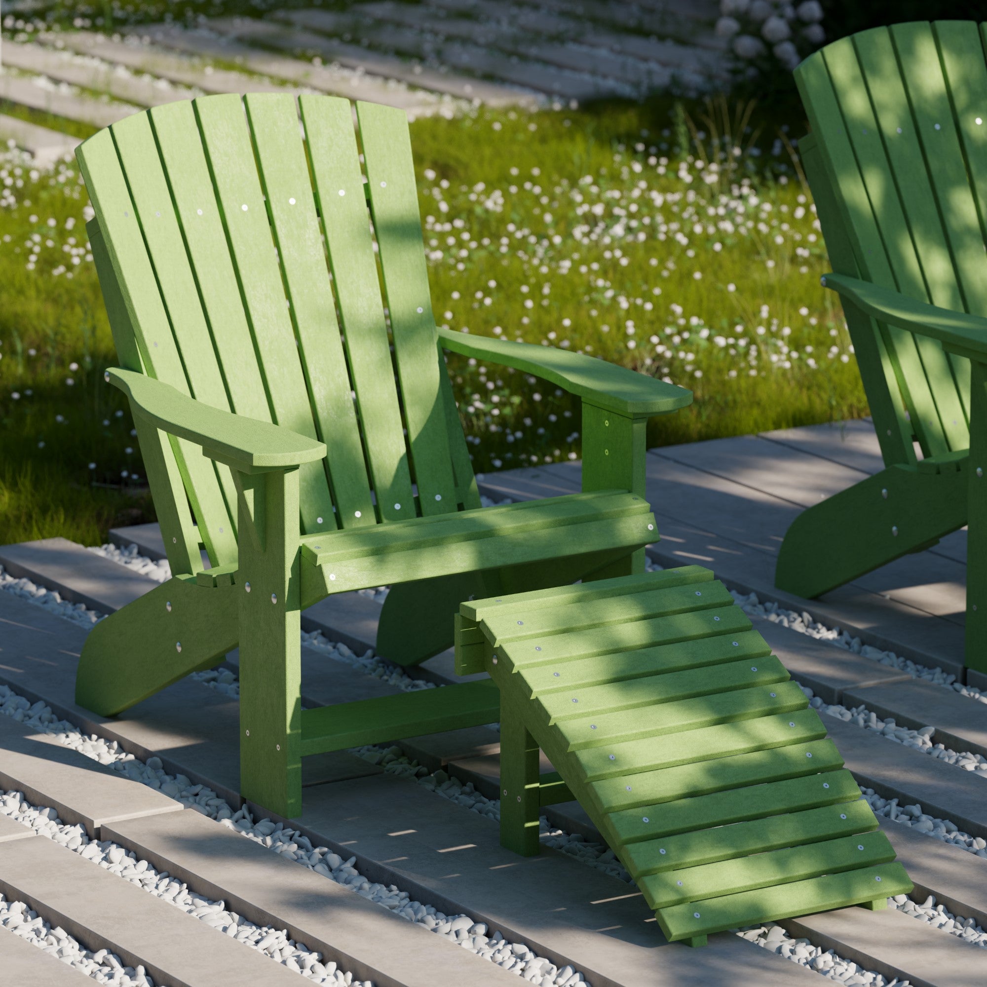 Premium Heritage Adirondack Chair - Solid Wood Outdoor Patio Furniture for Garden, Deck, Poolside & Backyard Relaxation