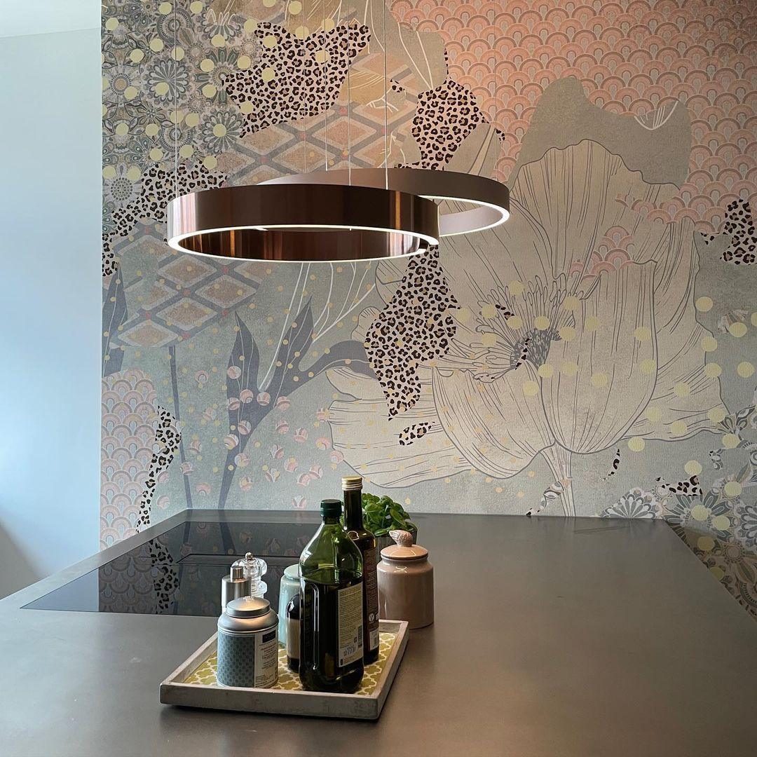 Modern Circular Chandelier - Elegant Round Ceiling Light Fixture for Dining Room, Living Room & Bedroom | Perfect for Home Decor & Interior Design