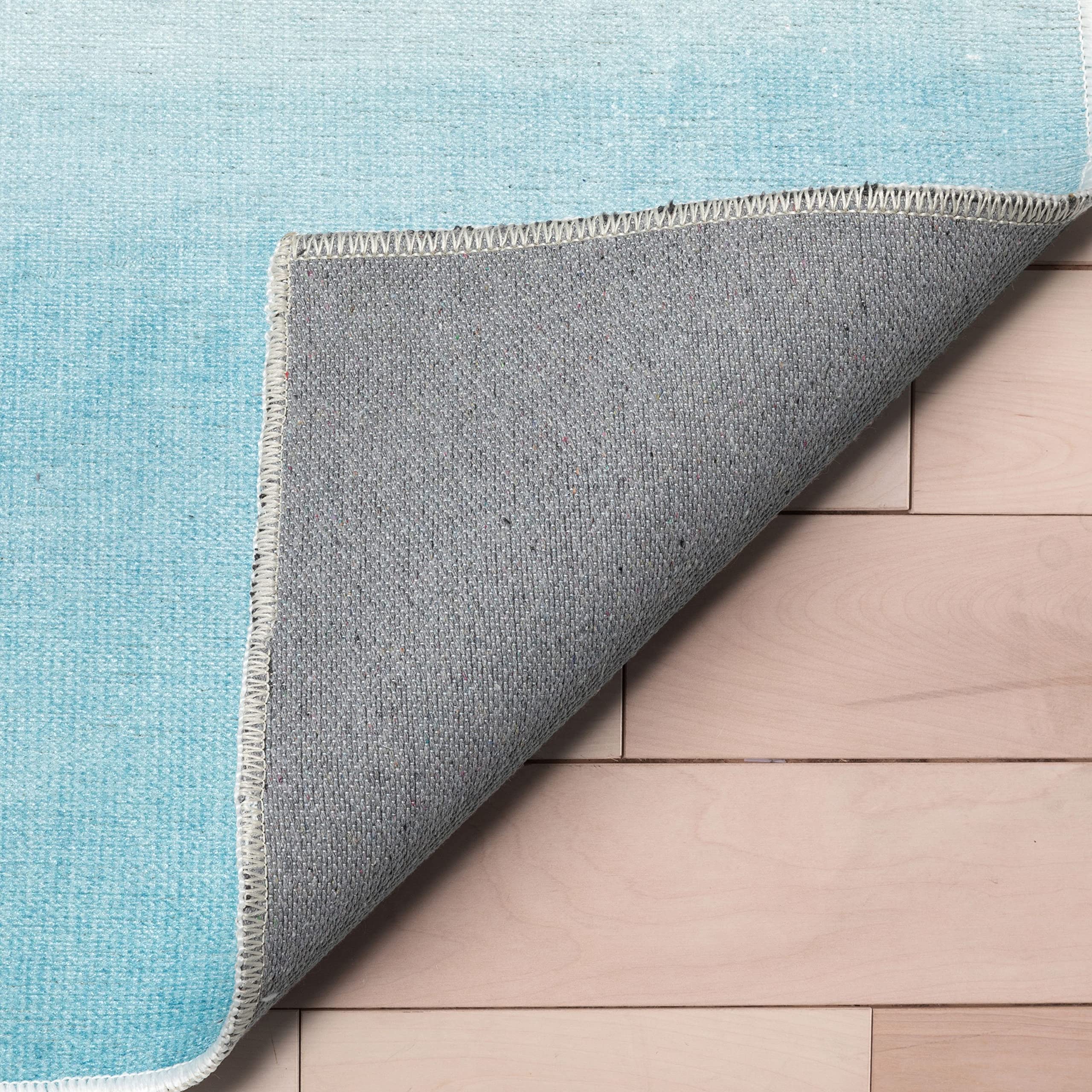 Well Woven Kids Rugs Nightfall 6' x 9' Blue Modern Printed Machine Washable Area Rug - Soft Playroom Carpet for Nursery, Bedroom & Daycare Floor Decor