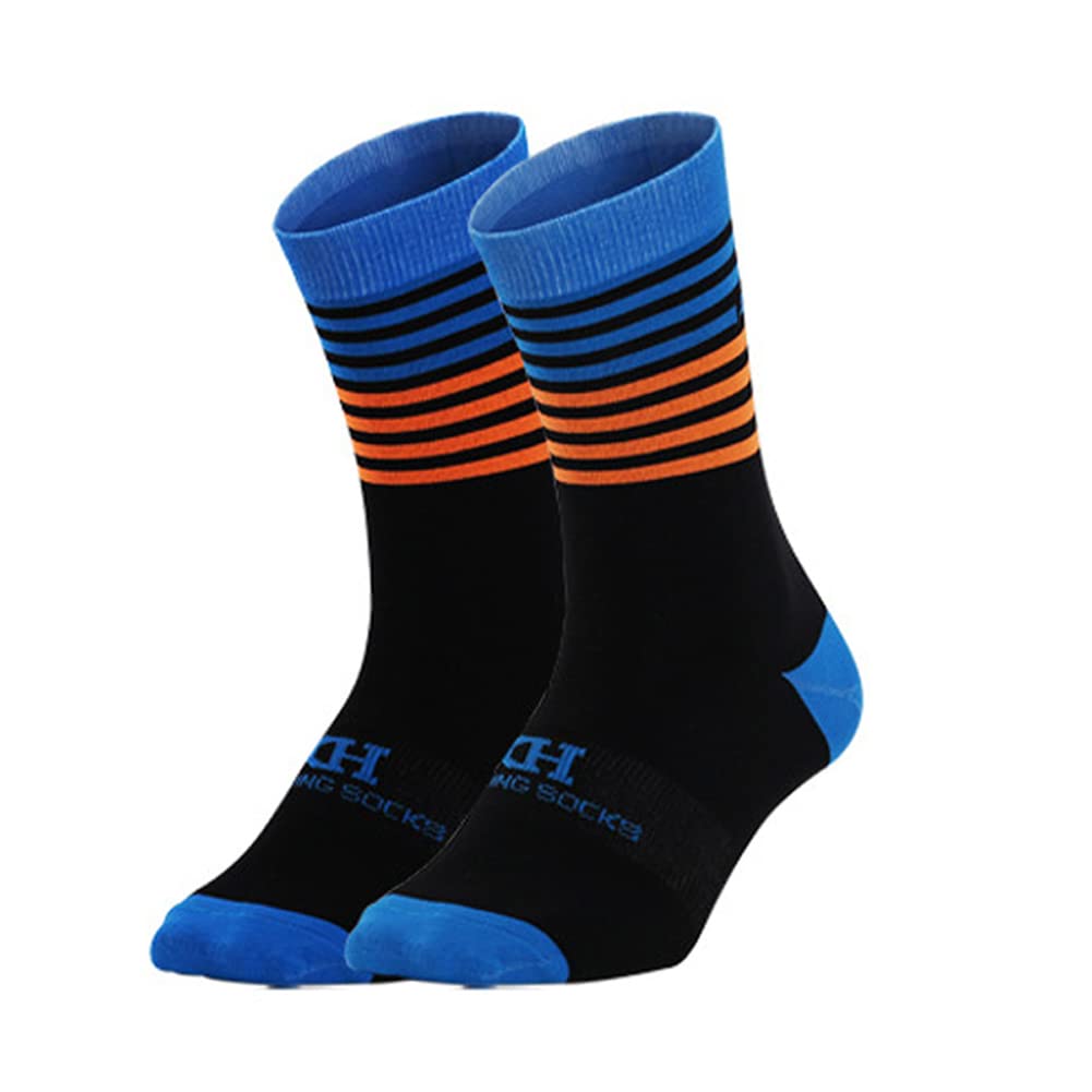 Cycling Socks for Men & Women - Breathable Bike Riding Socks for XC, MTB & BMX - Athletic Ankle Socks in Orange, Pink, Blue, Green & Grey - Perfect for Road Cycling & Mountain Biking